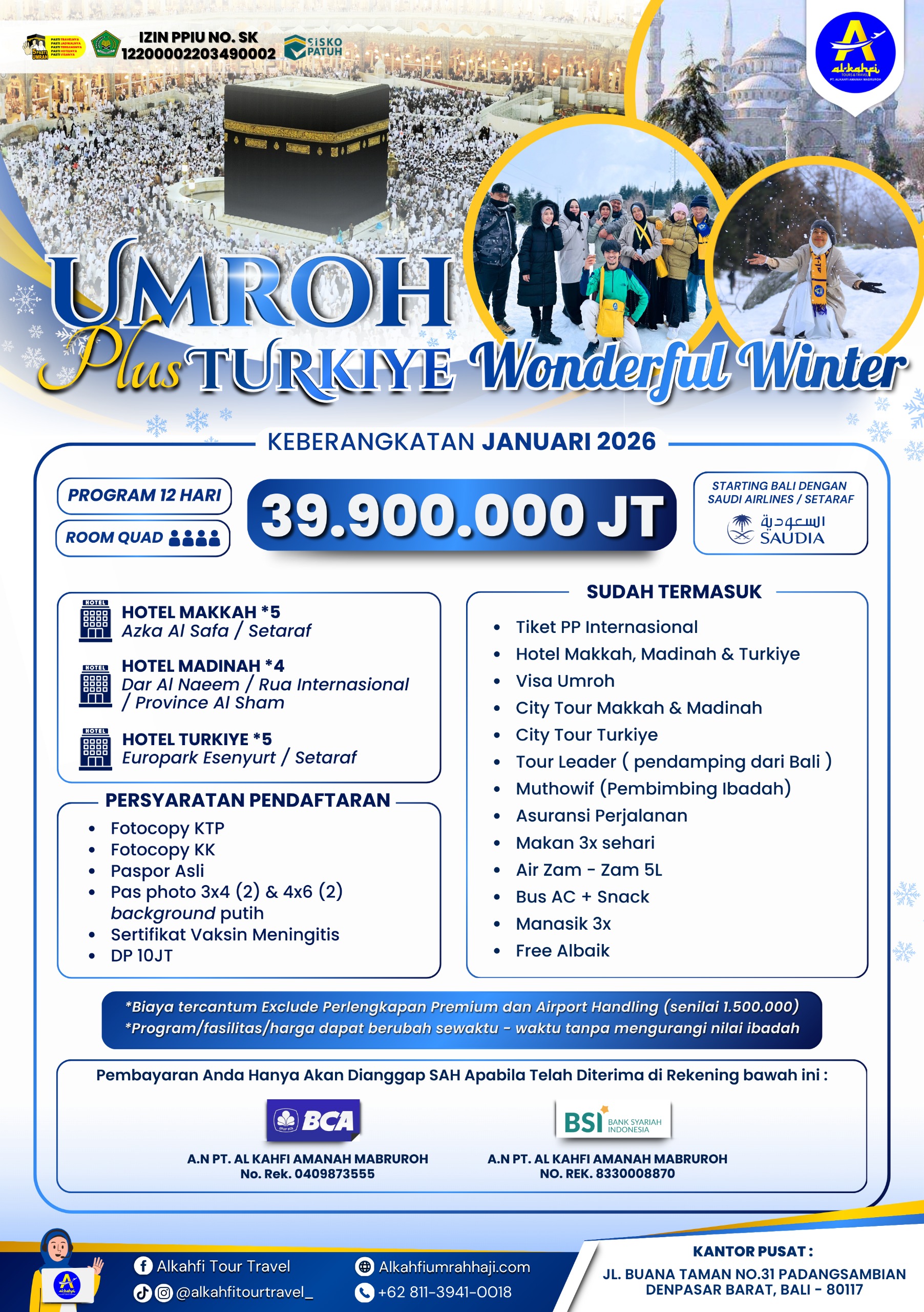 Umroh Plus 14 januari 2026 Alkahfi