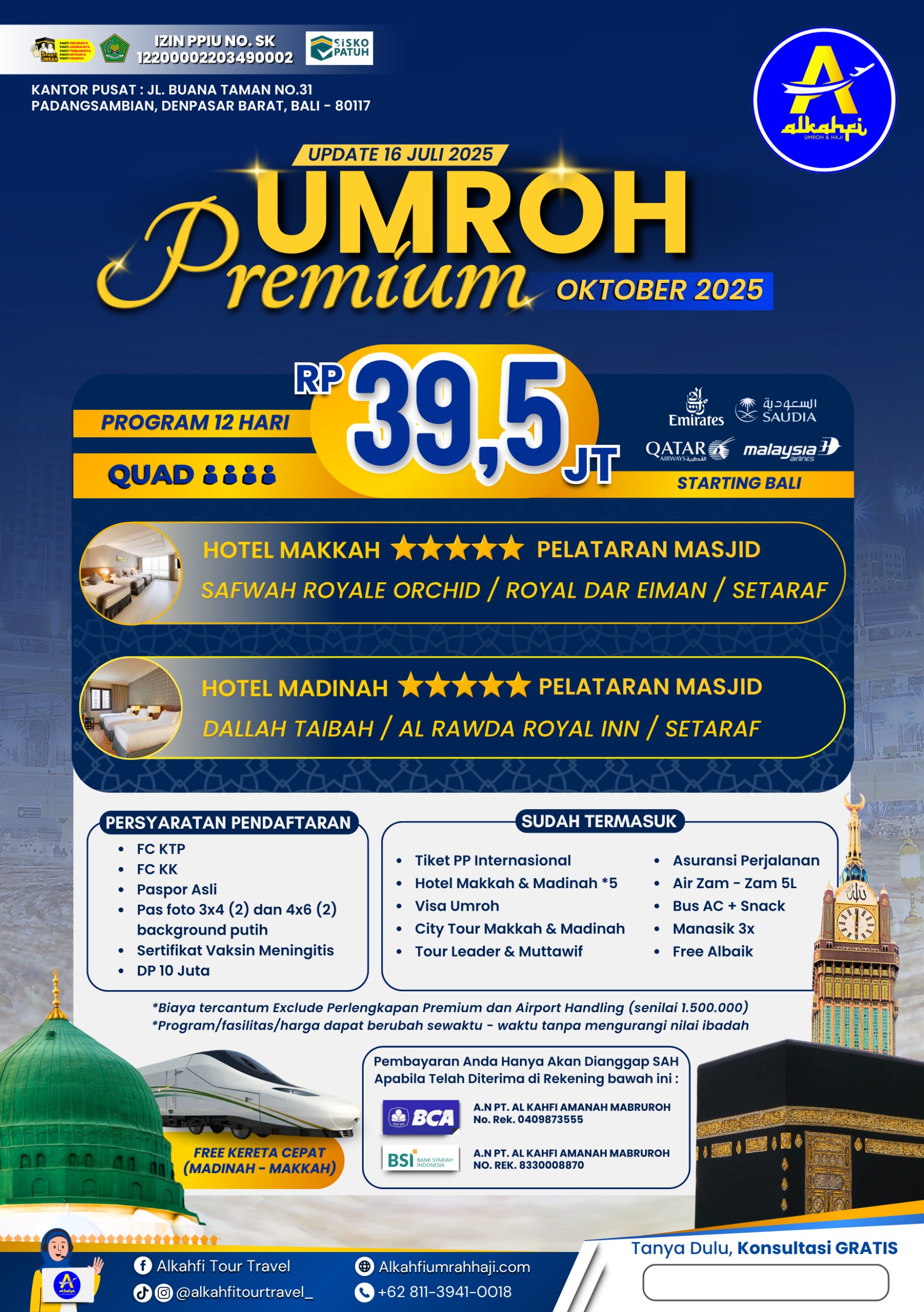 Umroh 29 oktober premium 2025