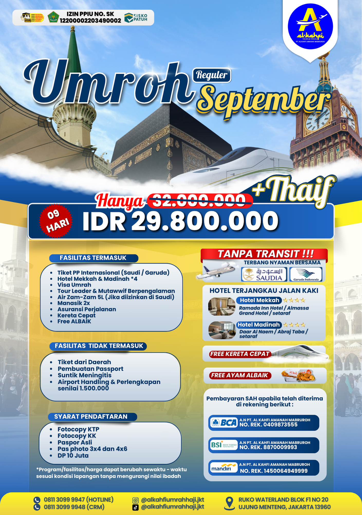 Umroh Reguler Plus Thaif